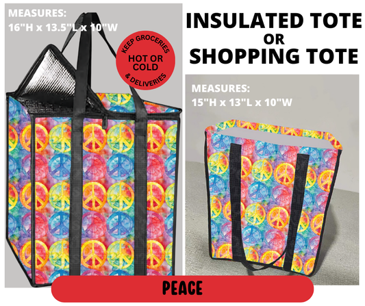 Preorder! Closes 3/23. ETA June. Peace Shopping & Insulated Tote