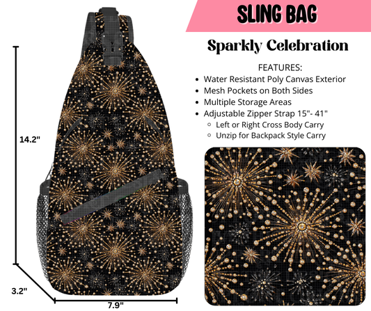Preorder! Closes 9/17. ETA Dec. Sparkly Celebration Sling Bag