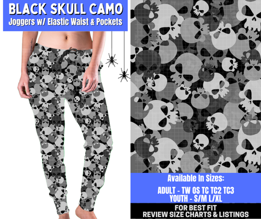 Preorder! Closes 1/26. ETA April. Black Skull Camo Joggers