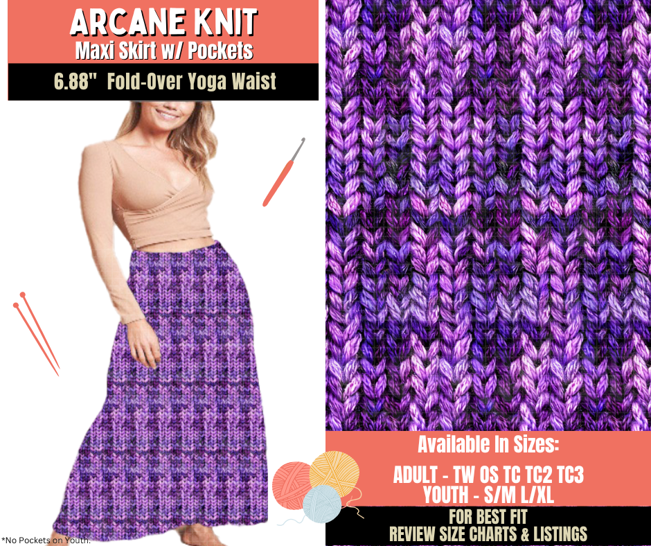 Preorder! Closes 10/1. ETA Dec. Arcane Knit Maxi Skirt