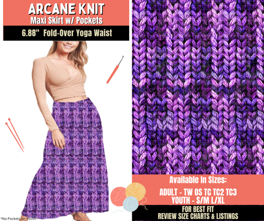 Preorder! Closes 10/1. ETA Dec. Arcane Knit Maxi Skirt