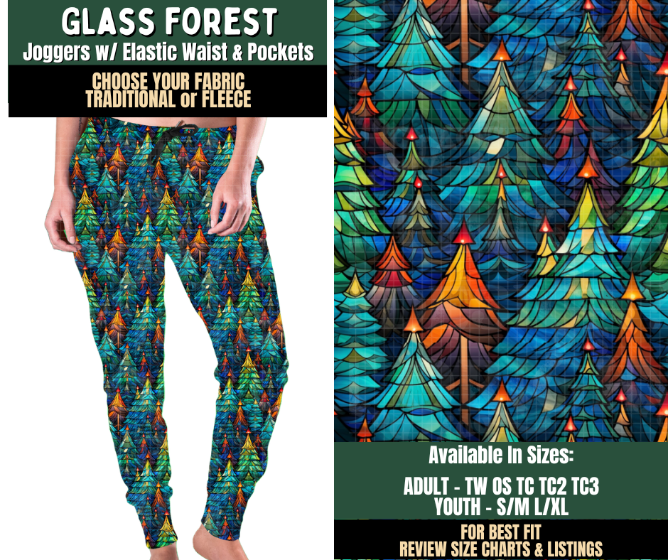 Preorder! Closes 8/12. ETA Nov. Glass Forest Joggers Choose Fleece or Traditional