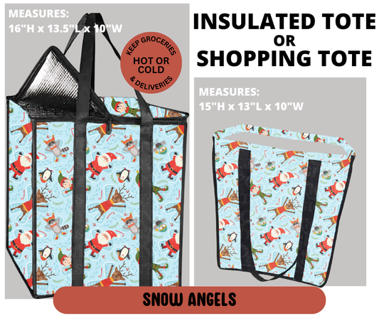 Preorder! Closes 9/11. ETA Dec. Snow Angels Shopping & Insulated Tote