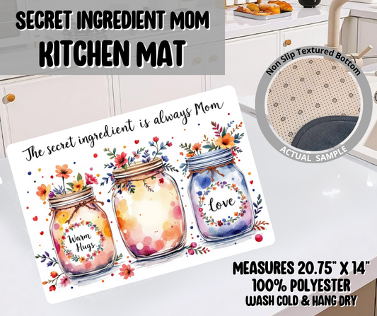 Preorder! Closes 11/26. ETA Feb. Secret Ingredient Mom Kitchen Mat