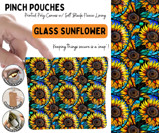 Preorder! Closes 6/17. ETA Sept. Glass Sunflower Pinch Pouches in 3 Sizes