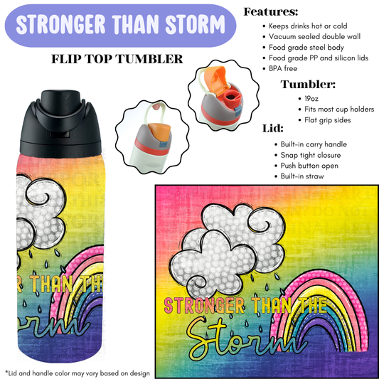Preorder! Closes 12/11. ETA Feb. Stronger Than Storm Flip Top Tumbler