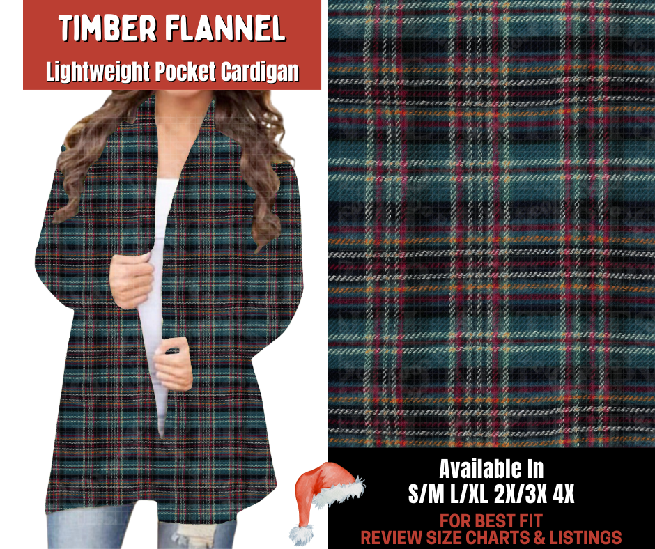Preorder! Closes 9/24. ETA Dec. Timber Flannel Pocket Cardigan