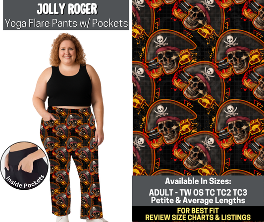 Preorder! Closes 5/19. ETA Aug. Jolly Roger Yoga Flare Pants