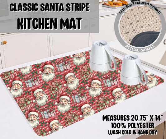 Preorder! Closes 9/10. ETA Dec. Classic Santa Stripe Kitchen Mat