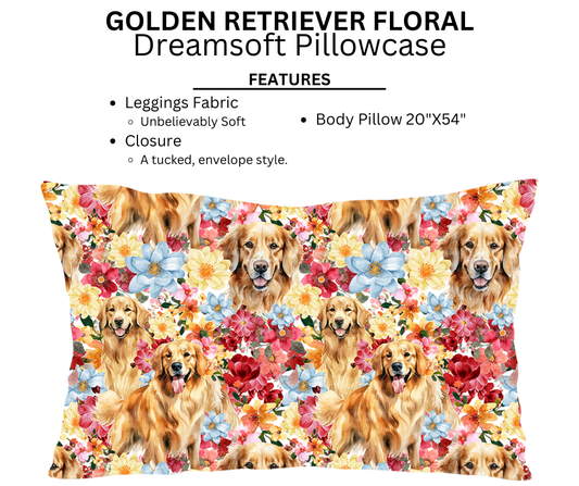 Golden Retriever Floral Dreamsoft Pillowcases