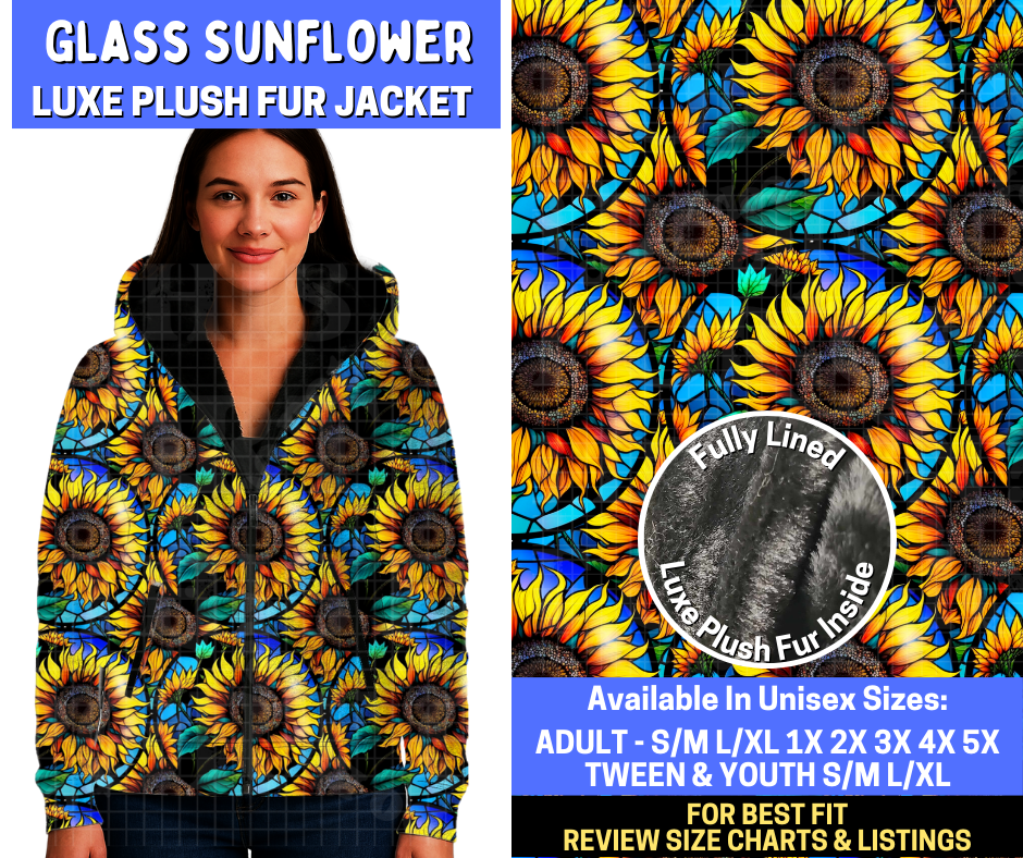 Preorder! Closes 10/20. ETA Jan. Glass Sunflower Luxe Fur Jacket
