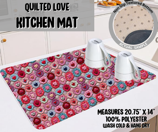 Preorder! Closes 11/26. ETA Feb. Quilted Love Kitchen Mat