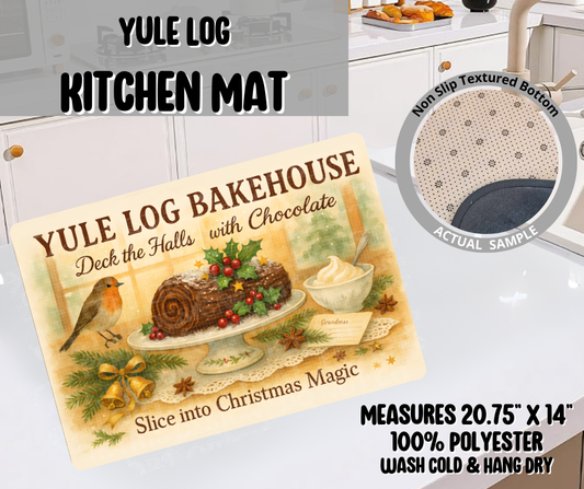 Preorder! Closes 9/10. ETA Dec. Yule Log Kitchen Mat