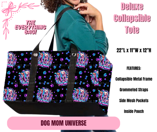 Preorder! Closes 11/27. ETA Feb. Dog Mom Universe Collapsible Tote