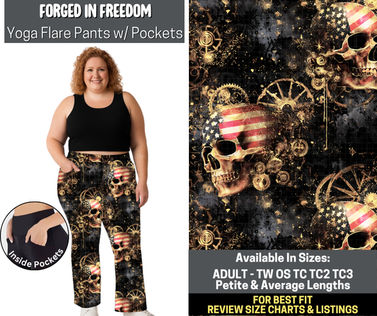 Preorder! Closes 5/19. ETA Aug. Forged In Freedom Yoga Flare Pants