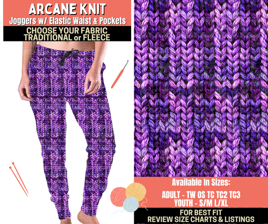 Preorder! Closes 10/1. ETA Dec. Arcane Knit Joggers Choose Fleece or Traditional