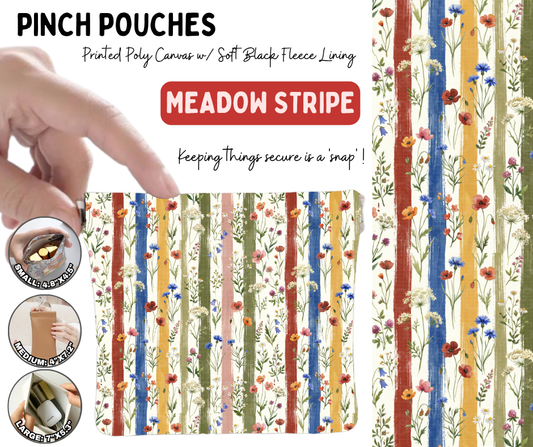 Preorder! Closes 10/5. ETA Jan. Meadow Stripe Pinch Pouches in 3 Sizes