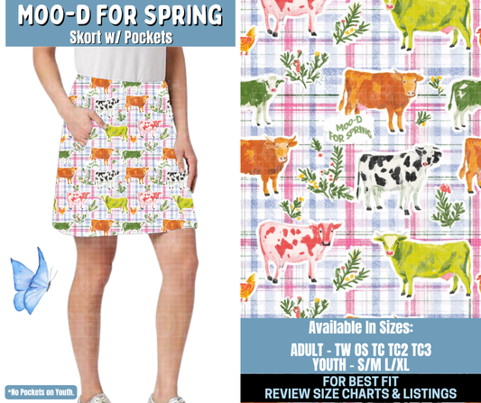 Preorder! Closes 1/15. ETA April. Moo-d For Spring Skort