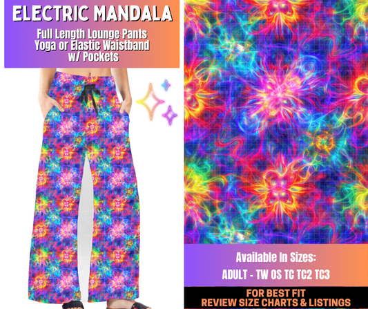 Preorder! Closes 12/10. ETA March. Electric Mandala Full Length Lounge Pants
