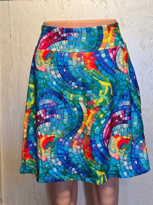 Gemstone swirl  skorts with pockets