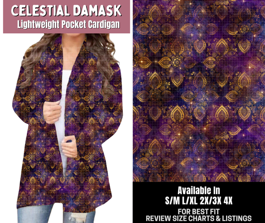 Preorder! Closes 6/4. ETA Sept. Celestial Damask Pocket Cardigan
