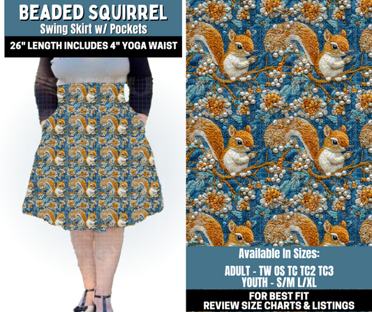 Preorder! Closes 10/13. ETA Jan. Beaded Squirrel Swing Skirt