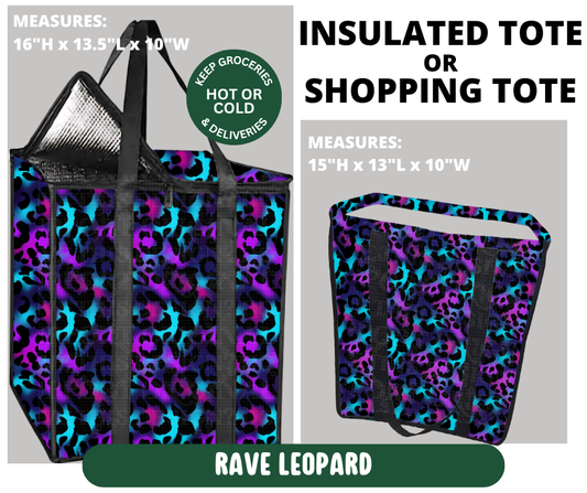 Preorder! Closes 10/7. ETA Jan. Rave Leopard Shopping & Insulated Tote