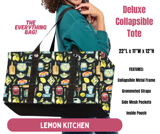 Preorder! Closes 10/8. ETA Jan. Lemon Kitchen Collapsible Tote