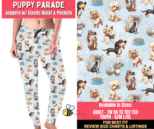 Preorder! Closes 1/28. ETA April. Puppy Parade Joggers