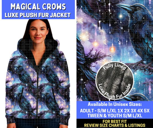 Preorder! Closes 10/20. ETA Jan. Magical Crows Luxe Fur Jacket