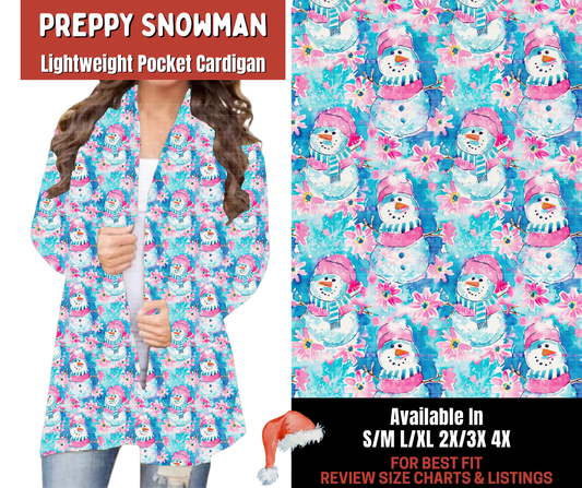 Preorder! Closes 9/24. ETA Dec. Preppy Snowman Pocket Cardigan