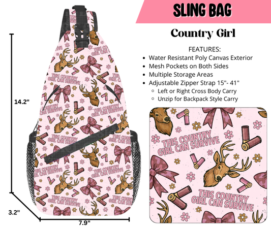 Preorder! Closes 9/17. ETA Dec. Country Girl Sling Bag