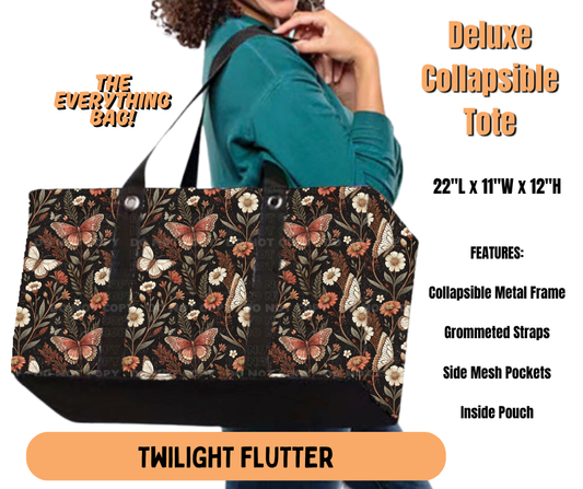 Preorder! Closes 7/2. ETA Oct. Twilight Flutter Collapsible Tote