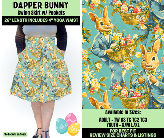 Preorder! Closes 1/19. ETA April. Dapper Bunny Swing Skirt