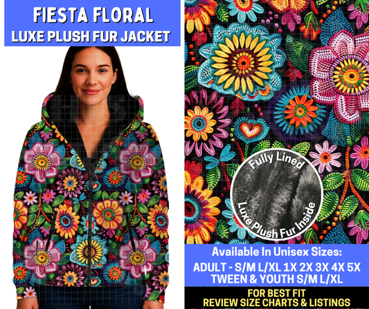 Preorder! Closes 10/20. ETA Jan. Fiesta Floral Luxe Fur Jacket
