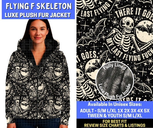 Preorder! Closes 10/20. ETA Jan. Flying F Skeleton Luxe Fur Jacket