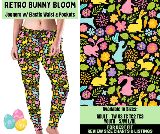 Preorder! Closes 1/19. ETA April. Retro Bunny Bloom Joggers