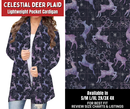 Preorder! Closes 8/31. ETA Dec. Celestial Deer Plaid Cardigan