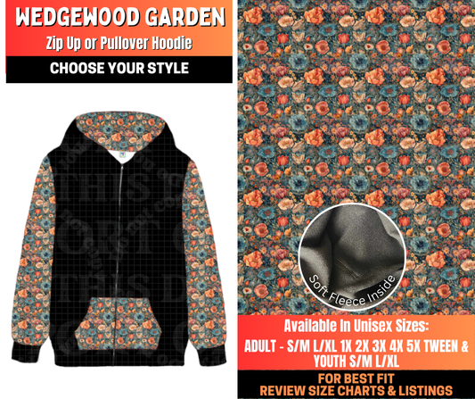 Preorder! Closes 12/29. ETA March. Wedgewood Garden Zip-Up or Pullover Hoodie
