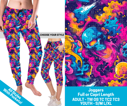 Preorder! Closes 2/11. ETA May. Neon Skull Vortex Combo Jogger Lengths