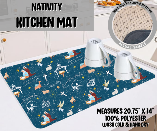 Preorder! Closes 9/10. ETA Dec. Nativity Kitchen Mat