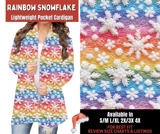 Preorder! Closes 9/24. ETA Dec. Rainbow Snowflake Pocket Cardigan