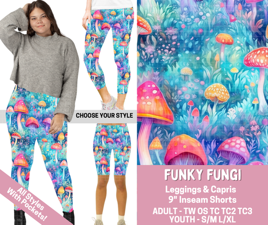 Preorder! Closes 2/23. ETA May. Funky Fungi Combo Legging Lengths
