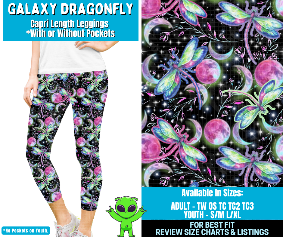 Preorder! Closes 2/11. ETA May. Galaxy Dragonfly Combo Legging Lengths
