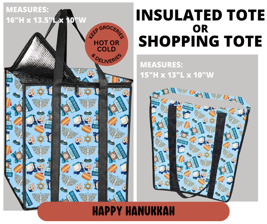 Preorder! Closes 9/11. ETA Dec. Happy Hanukkah Shopping & Insulated Tote
