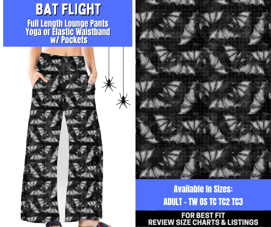 Preorder! Closes 1/26. ETA April. Bat Flight Full Length Lounge Pants