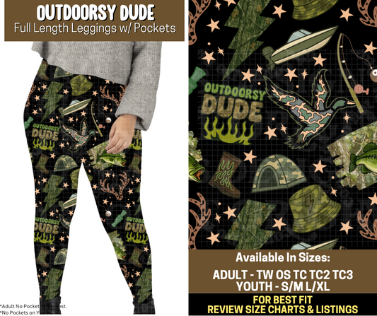 Preorder! Closes 9/12. ETA Dec. Outdoorsy Dude Full Length Leggings w/wo Pockets