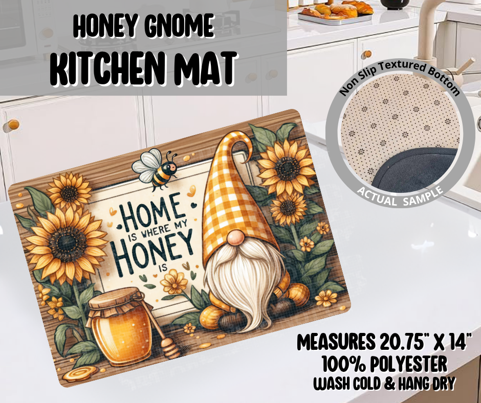 Preorder! Closes 11/26. ETA Feb. Honey Gnome Kitchen Mat