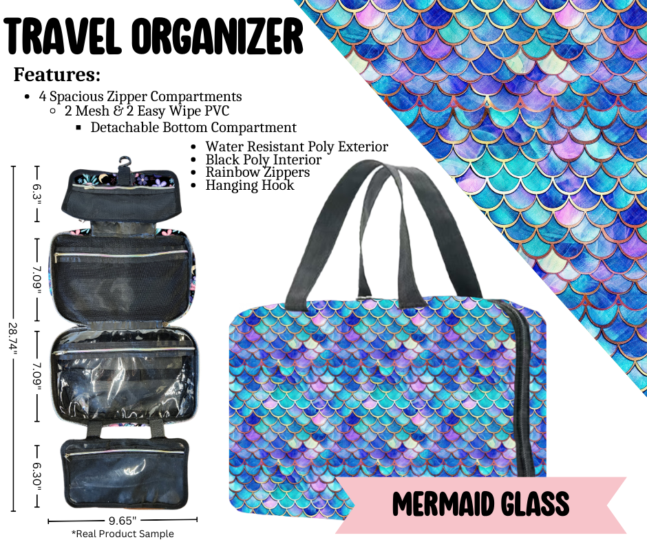 Preorder! Closes 3/30. ETA June. Mermaid Glass Travel Organizer