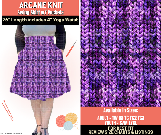 Preorder! Closes 10/1. ETA Dec. Arcane Knit Swing Skirt